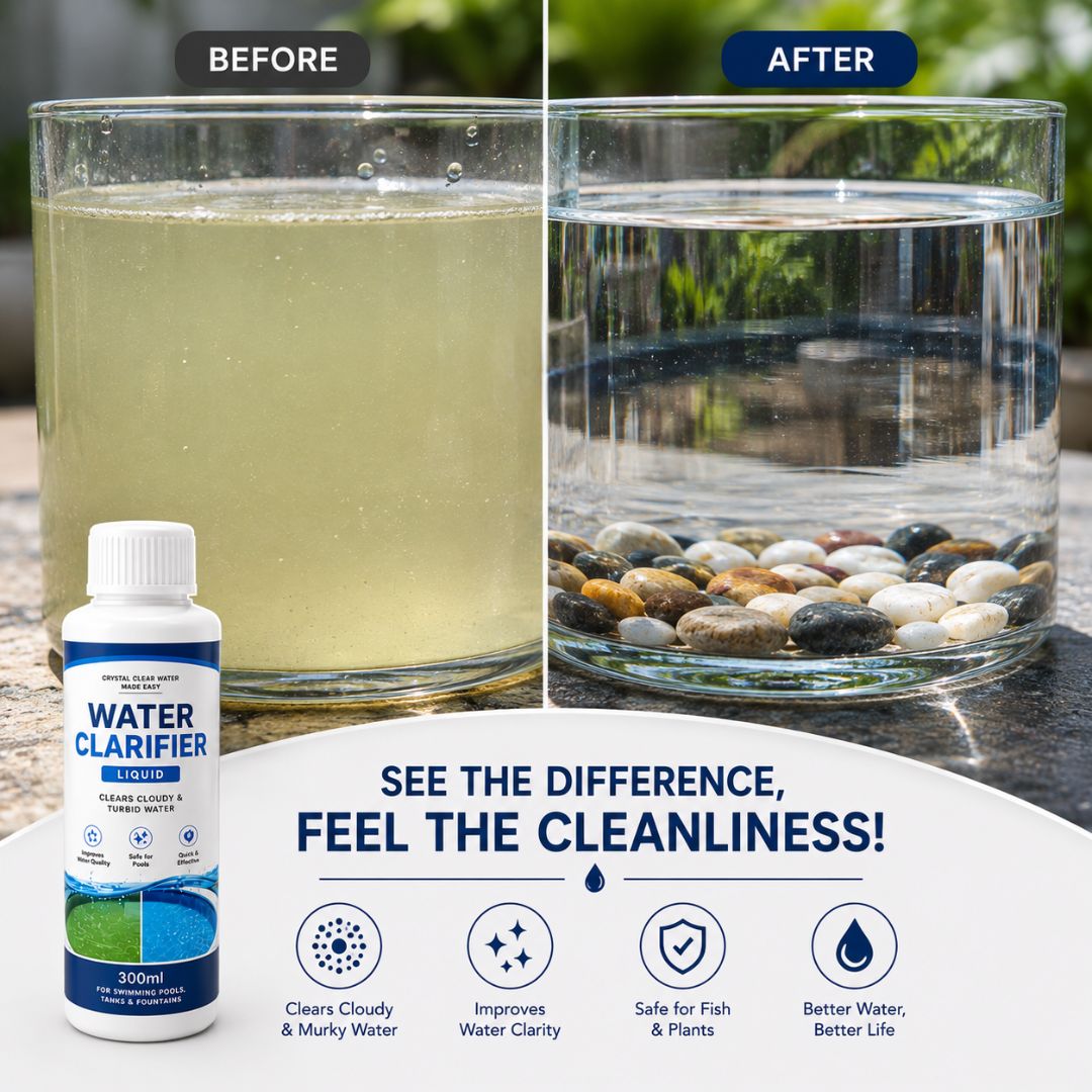 Water Clarifier Liquid – For Aquariums, Ponds, Pools & Tanks | 300ml | BUY 1 GET 1 FREE